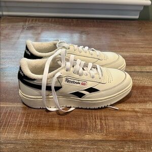 Reebok Club C Double Sneakers in Chalk/Core Black Colorway